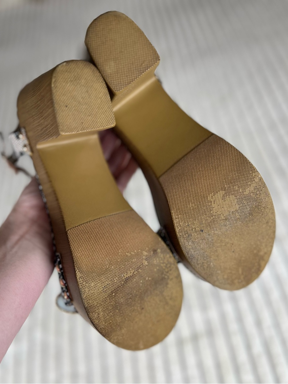 Betsey Johnson Jillie Block Heel Platform Sandals with Multicolor Tassels Size 9 - Picture 12 of 12